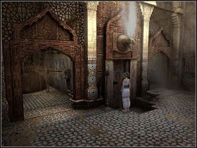 Teraz przejdź do pomieszczenia znajdującego się po drugiej stronie i przyjrzyj się ustawionemu na schodkach dziwnemu walcowi - PAŁAC KSIĄŻĘCY W MADARGANIE cz.3 | Paradise - Paradise - poradnik do gry