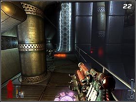 Uporaj się z przeciwnikami i skorzystaj ze zlokalizowanej na końcu platformy, kolejnej ścieżki magnetycznej (#22) - [Solucja] Downward Spiral cz.1 | Prey - Prey (2006) - poradnik do gry
