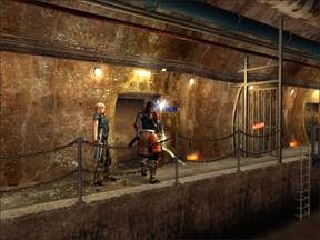 Pomieszczenie oznaczone niebieską 2 jest jedynym, do którego mamy dostęp, toteż wchodzimy. - Łuk Triumfalny- Kanały - Paryż cz.1 | Onimusha 3 Demon Siege - Onimusha 3: Demon Siege - poradnik do gry