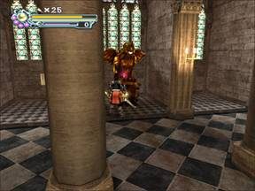 Posąg z białym kamieniem w pysku - nie wiadomo, do czego to ma służyć. Na razie nie wiadomo! - Podziemia Katedry Notre Dame - Paryż cz.1 | Onimusha 3 Demon Siege - Onimusha 3: Demon Siege - poradnik do gry