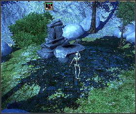 Sytuacja na miejscu wygląda nieco podejrzanie - stoi tu tylko jeden szkielet - The Catapults of Underhall - Sevenkeeps (2) (1) | Threatened Homelands - Spellforce 2: Czas Mrocznych Wojen - poradnik do gry