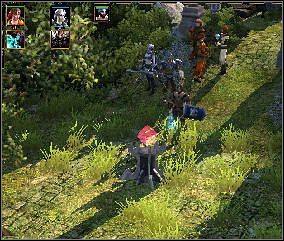 Naprzeciw portalu stoi dziwne urządzenie do podsłuchiwania myśli na odległość - Rescue for the Iron Fields - Sevenkeeps (4) | Threatened Homelands - Spellforce 2: Czas Mrocznych Wojen - poradnik do gry