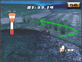 Następnie wracamy na główną ścieżkę i jedziemy dalej - [Minigry] Przewracanie traktorów - Poziom 7 | Auta - Auta - poradnik do gry