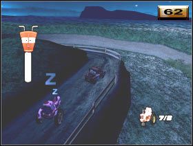 Ostatni krok to trzymanie się dolnej części ekranu, co zaprowadzi Cię na cichą i spokojną dróżkę (61) - [Minigry] Przewracanie traktorów - Poziom 7 | Auta - Auta - poradnik do gry