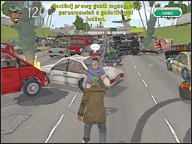 Obróć się i podnieś leżącą na ziemi gazę (#1) - Atak biologiczny (1) | Etap 1 | Bad Day LA - Bad Day L.A. - poradnik do gry