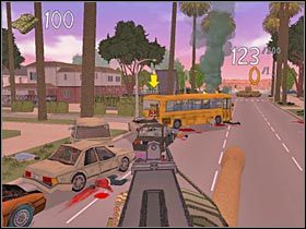 Jeśli chcesz, możesz niszczyć napotykane po drodze pojazdy (#1) - Etap 9 - Inwazja Meksykańców | Finał | Bad Day LA - Bad Day L.A. - poradnik do gry