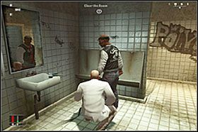 Przekradnij się przez duże pomieszczenie - najpierw idź prosto, a gdy dojdziesz do końca, skręć w prawo - 1 - Death of a Showman | Solucja Hitman Krwawa Forsa - Hitman: Krwawa Forsa - poradnik do gry