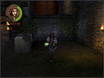 Na dobry początek zajmij się piratami i pomocnikiem Pequeno stojącym na platformie - to on ma klucz, otwierający dalszą drogę - Stop Blowing Holes in My Ship! | Misje - Pirates of the Caribbean: The Legend of Jack Sparrow - poradnik do gry