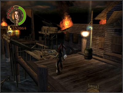 Gdy tylko skończy się animacja, ruszaj biegiem wzdłuż nabrzeża - Where There Fire, Theres Blacksmoke | Misje - Pirates of the Caribbean: The Legend of Jack Sparrow - poradnik do gry