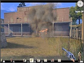 Teraz będziesz musiał odczekać kilkanaście sekund (#1), aż cały saloon zajmie się ogniem - Część druga (3) | Epizod III | Call of Juarez - Call of Juarez - poradnik do gry