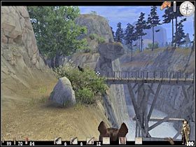 Billy stoi na górnej skale, zlokalizowanej przy moście - Część druga (2) | Epizod VIII | Call of Juarez - Call of Juarez - poradnik do gry