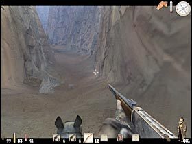 Po kilkunastu sekundach powinieneś dotrzeć do skarpy, po której będziesz musiał zjechać na dół (#1) - Część pierwsza (3) | Epizod X | Call of Juarez - Call of Juarez - poradnik do gry