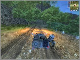 Wysiądź z pojazdu i zacznij kierować się w stronę swojego celu - Misja 07] Some Like it Hotter | Just Cause - Just Cause - poradnik do gry