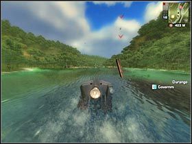 Niewielka zatoczka, do której będziesz się musiał przedostać znajduje się po prawej stronie (#1) - [Misja 09] River of Blood | Just Cause - Just Cause - poradnik do gry