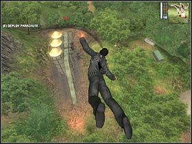 Spróbuj wylądować na dachu pierwszej z oznaczonych konstrukcji (#1) - [Misja 12] Love Is in the Air | Just Cause - Just Cause - poradnik do gry