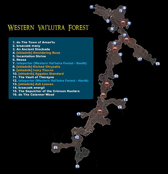 1 - Mapa 13 - Western Vailutra Forest | MAPY | Broken World - Dungeon Siege II: Broken World - poradnik do gry