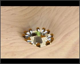 Przejdź na rufę skiffa i zmontuj dźwignię - Episode VI - The Great Pit of Carkoon | Story Mode LEGO Star Wars II - LEGO Star Wars II: The Original Trilogy - poradnik do gry