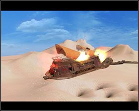 Zniszcz zabezpieczenia na drabinkach po obu stronach pokładu oraz tych na środku - Episode VI - The Great Pit of Carkoon | Story Mode LEGO Star Wars II - LEGO Star Wars II: The Original Trilogy - poradnik do gry