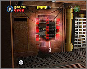W pomieszczeniu z piecem użyj Ciemnej Strony Mocy na pokazanej obok kratce - Episode IV - Through the Jundland Wastes | Freeplay Mode - LEGO Star Wars II: The Original Trilogy - poradnik do gry