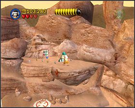 Ten Minikit łatwo zobaczyć w okolicy osuszaczy bagien - Episode IV - Through the Jundland Wastes | Freeplay Mode - LEGO Star Wars II: The Original Trilogy - poradnik do gry