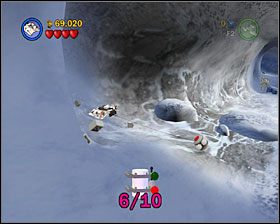 Na początku drugiej sekcji jest brama dla TIE Fighterów - Episode V - Hoth Battle | Freeplay Mode - LEGO Star Wars II: The Original Trilogy - poradnik do gry