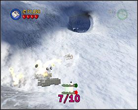 Drugi Minikit na tym samym obszarze co #6 znajduje się w kupie śniegu po drugiej stronie tunelu - Episode V - Hoth Battle | Freeplay Mode - LEGO Star Wars II: The Original Trilogy - poradnik do gry
