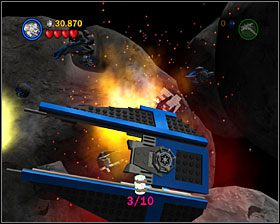 W jednej z asteroid w trzeciej sekcji - Episode V - Falcon Flight | Freeplay Mode - LEGO Star Wars II: The Original Trilogy - poradnik do gry