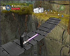 Użyj Ciemnej Strony, by zbudować most na początku kolejnej sekcji poziomu - Episode V - Dagobah | Freeplay Mode - LEGO Star Wars II: The Original Trilogy - poradnik do gry
