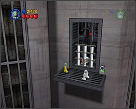 Użyj Łowcy Nagród, by wysadzić kraty po lewej stronie pierwszej sali (by się do nich dostać, musisz tam przelecieć jako R2) - Episode V - Cloud City Trap | Freeplay Mode - LEGO Star Wars II: The Original Trilogy - poradnik do gry