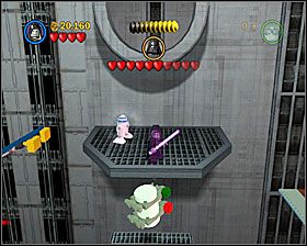 Kawałek dalej co #8, wystarczy skoczyć po niego w stronę monitora - Episode V - Cloud City Trap | Freeplay Mode - LEGO Star Wars II: The Original Trilogy - poradnik do gry