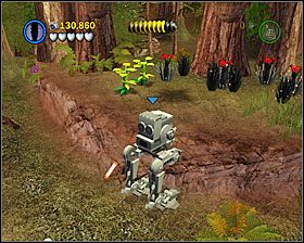 Przed zniszczeniem pierwszego generatora użyj AT-ST, by dostać się na wysoką półkę po prawej - Episode VI - Speeder Showdown | Freeplay Mode - LEGO Star Wars II: The Original Trilogy - poradnik do gry