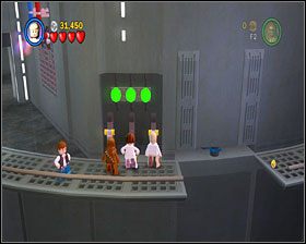 Przejdź w prawą stronę i otwórz drzwi, składając panel z klocków - Episode IV - Death Star Escape | Story Mode LEGO Star Wars II - LEGO Star Wars II: The Original Trilogy - poradnik do gry