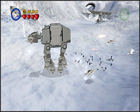 Leć w górę ekranu, chwytając po drodze bombę - Episode V - Hoth Battle | Story Mode LEGO Star Wars II - LEGO Star Wars II: The Original Trilogy - poradnik do gry