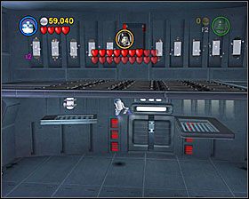 Poniżej miejsca drugiej walki użyj Ciemnej Strony na kratce wentylacyjnej po prawej i z jej pozostałości zbuduj platformę - Episode VI - Jedi Destiny | Freeplay Mode - LEGO Star Wars II: The Original Trilogy - poradnik do gry
