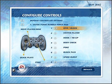 Dive/Block - bardzo efektowne rzucanie się na lodowisko - Sterowanie | Jak grać w NHL 07 - NHL 07 - poradnik do gry