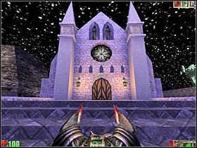 Na górze najemnik i trzy panele (podejdź do wszystkich) - 22. Outpost 3J | Unreal - Unreal - poradnik do gry