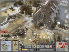 Po skruszeniu ściany kościoła, z kierunku z którego przyszedłeś nadjedzie pojazd opancerzony - Misja 2 | Kampania niemiecka | Faces of War Oblicza Wojny - Faces of War: Oblicza Wojny - poradnik do gry