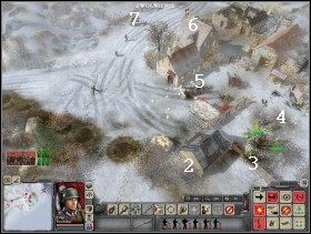 Po ustabilizowaniu sytuacji będziesz mógł zająć się pierwszym celem misji, jakim jest zlikwidowanie obserwatora (13) - Misja 6 | Kampania niemiecka | Faces of War Oblicza Wojny - Faces of War: Oblicza Wojny - poradnik do gry