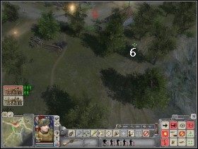Skieruj swoich ludzi do działa przeciwlotniczego przy skrzyżowaniu (7), a następnie błyskawicznie ostrzelaj przy jego pomocy cekaemy (9) po drugiej stronie drogi i obsadź je - Misja 1. | Kampania aliancka | Faces of War Oblicza Wojny - Faces of War: Oblicza Wojny - poradnik do gry