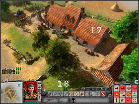 Po zabraniu dokumentów natychmiast wycofaj się tą samą trasą (18), którą przybyłeś - Misja 2 | Kampania sowiecka | Faces of War Oblicza Wojny - Faces of War: Oblicza Wojny - poradnik do gry