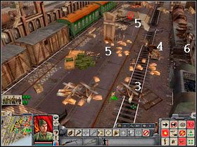 Następnie zniszcz granatem jeden z wagonów po prawej (6) - Misja 4 | Kampania sowiecka | Faces of War Oblicza Wojny - Faces of War: Oblicza Wojny - poradnik do gry