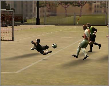 Istnieją również strzały lobowane - Strzały | Poruszanie się po boisku FIFA 07 - FIFA 07 - poradnik do gry