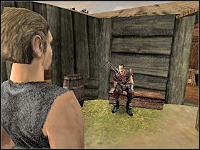 Zacznij od rozmowy z Thorusem (obrazek z lewej) - Witamy w Koloni (4) | Rozdział 1 | Gothic - Gothic - poradnik do gry