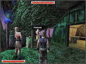 *Teraz udaj się na plac świątynny i odnajdź Baala Tyona (obrazek z lewej) - Witamy w Koloni (11) | Rozdział 1 | Gothic - Gothic - poradnik do gry