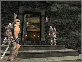 W wewnętrznym pierścieniu udaj się do Miltena (obrazek z lewej, 10 na mapie obozu) i przekaż mu list od Pyrokara - Witamy w Koloni (14) | Rozdział 1 | Gothic - Gothic - poradnik do gry