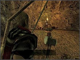 Znajdziesz się mniej więcej w miejscu pokazanym na obrazku z lewej - Starożytna magia (1) | Rozdział 3 | Gothic - Gothic - poradnik do gry