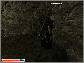 Rozejrzyj się po pomieszczeniu, powinieneś znaleźć tutaj kilka ciał strażników świątynnych (obrazek z lewej), jak również troje drzwi prowadzących do różnych części jaskini - Starożytna magia (2) | Rozdział 3 | Gothic - Gothic - poradnik do gry