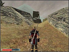 Zanim pójdziesz dalej pod górę proponuję rozprawić się z trzema zębaczami po lewej (obrazek z lewej) - Starożytna magia (6) | Rozdział 3 | Gothic - Gothic - poradnik do gry