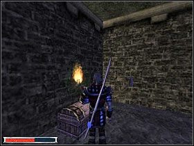 Za mostem znajdziesz Lestera (obrazek z lewej), który poszukuje aktu własności fortecy - Starożytna magia (7) | Rozdział 3 | Gothic - Gothic - poradnik do gry