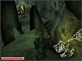 Wracasz do głównego szybu i z lewej strony znajdziesz drabinkę (obrazek z lewej), jeśli idziesz od wejścia do kopalni to drabinka znajduje się po prawej - Xardas (3) | Rozdział 4 | Gothic - Gothic - poradnik do gry